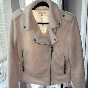 Ivory Sherpa Biker Jacket